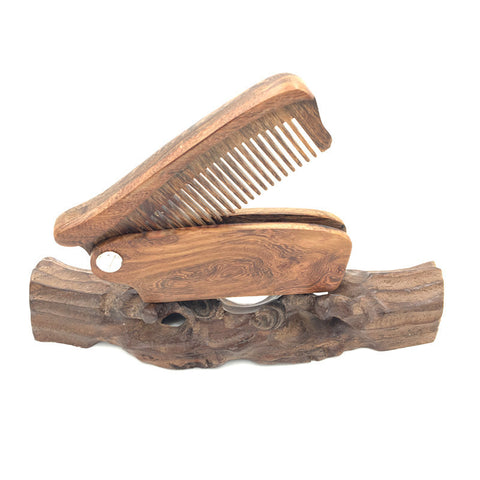 Black Sandalwood Fine Tooth Folding Pocket Comb