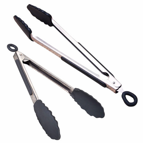 Stainless Steel and Silicone Tongs