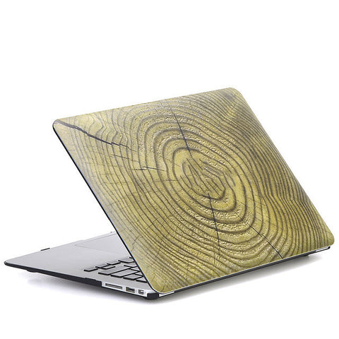 Luxury Wood Grain PU Leather Case for Mac Books | Tree Core